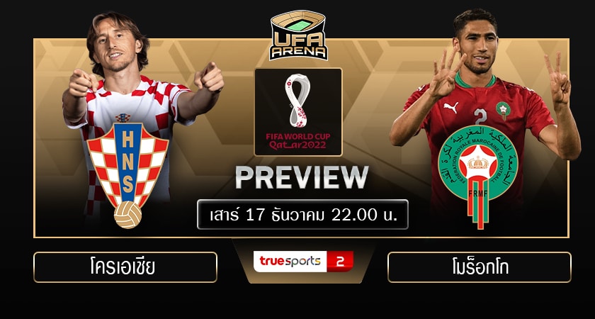พรีวิว ฟุตบอลโลก 2022 (รอบชิงอันดับ 3) : โครเอเชีย VS โมร็อกโก